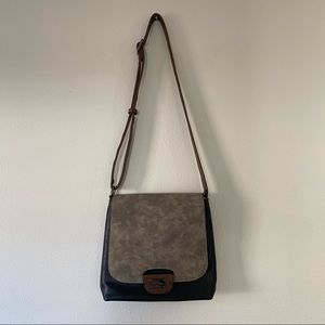 Liz Soto Black and Grey Crossbody Bag